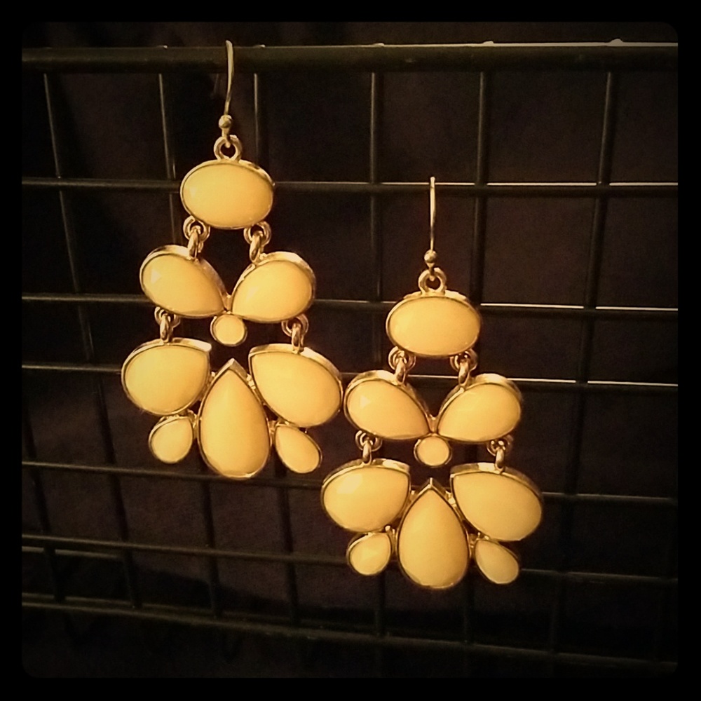 Juicy gold and ivory floral earrings